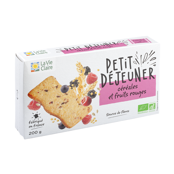 Cereal and Red Fruit Breakfast Biscuits 200g - La Vie Claire